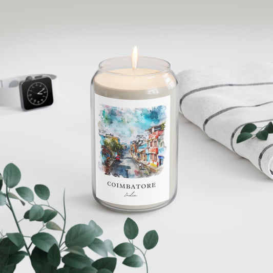 Coimbatore, India scented soy candle