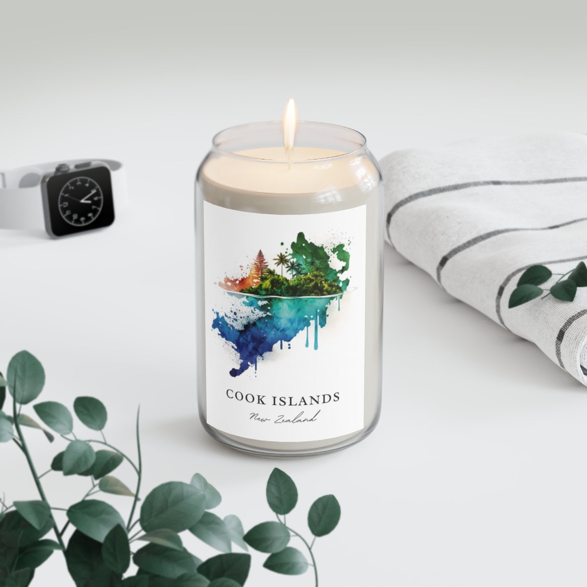 Cook Islands, New Zealand scented soy candle