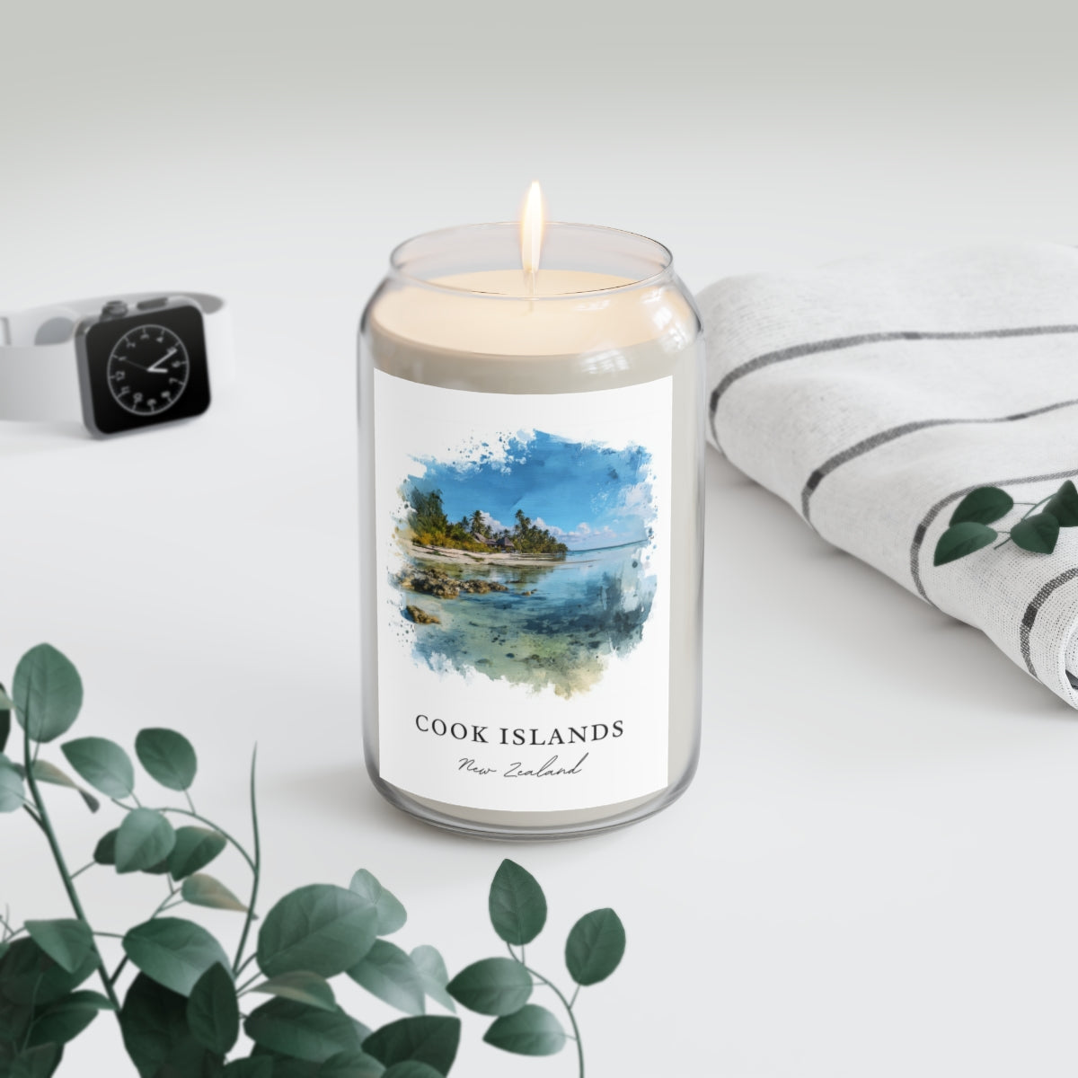 Cook Islands, New Zealand scented soy candle