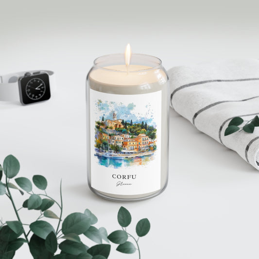 Corfu, Greece scented soy candle