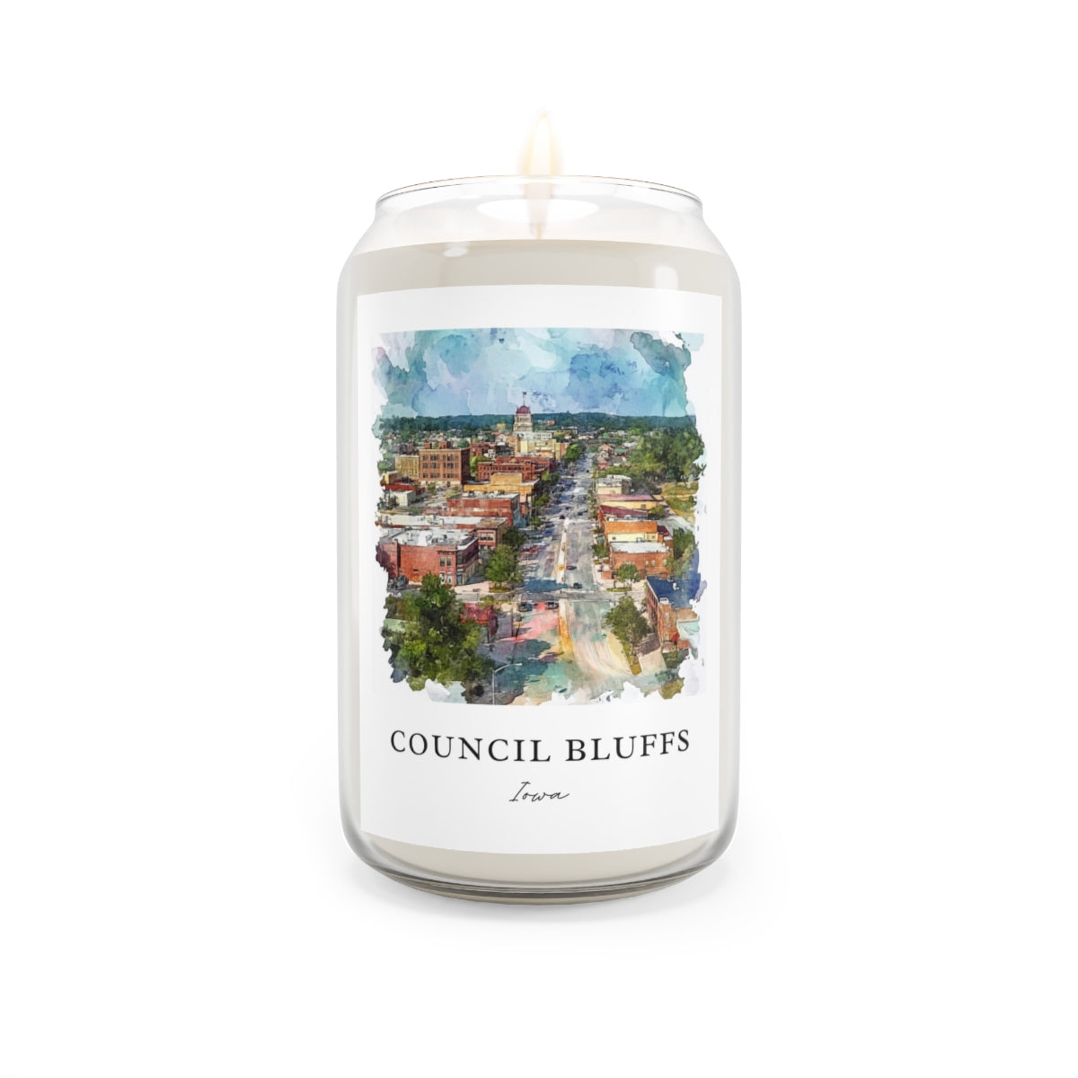 Council Bluffs, Iowa scented soy candle