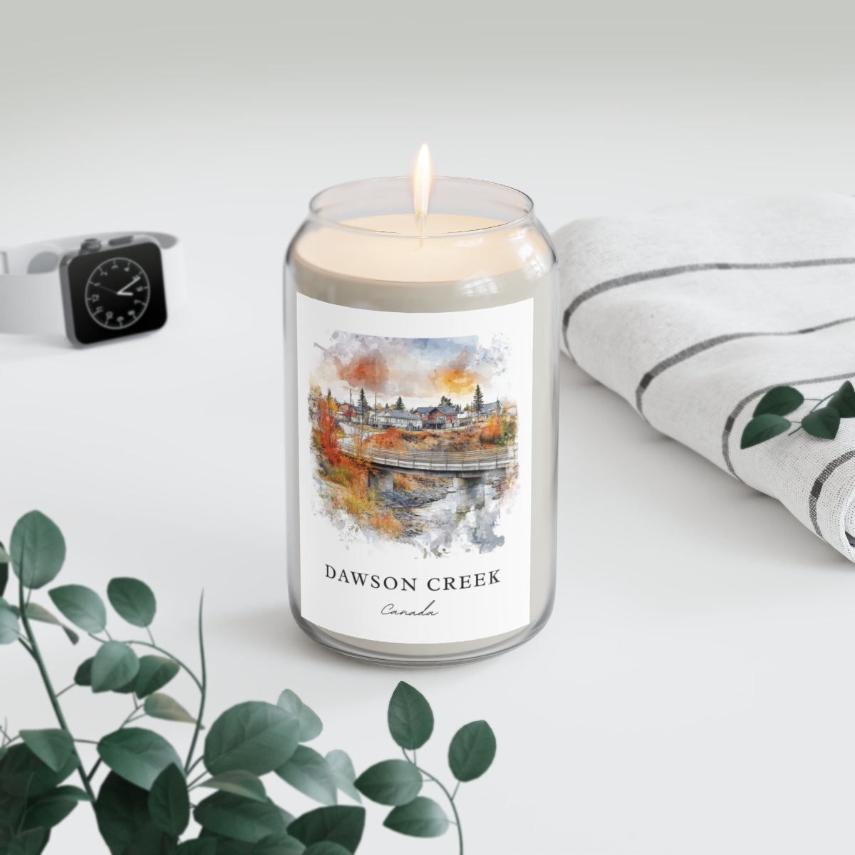 Dawson Creek, Canada scented soy candle