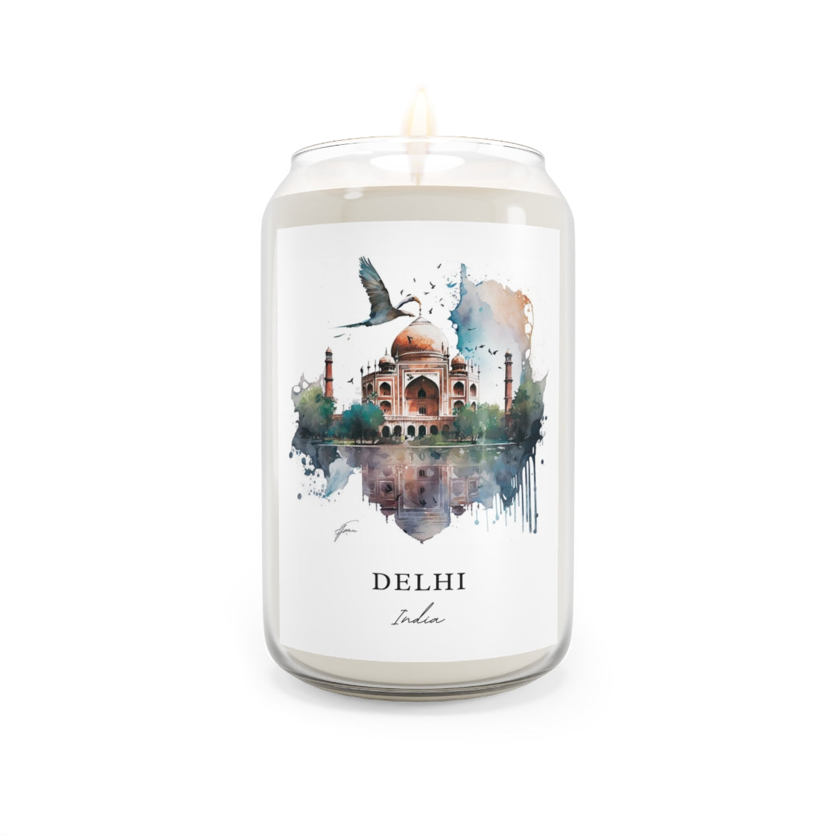 Delhi, India scented soy candle