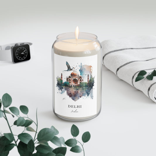 Delhi, India scented soy candle