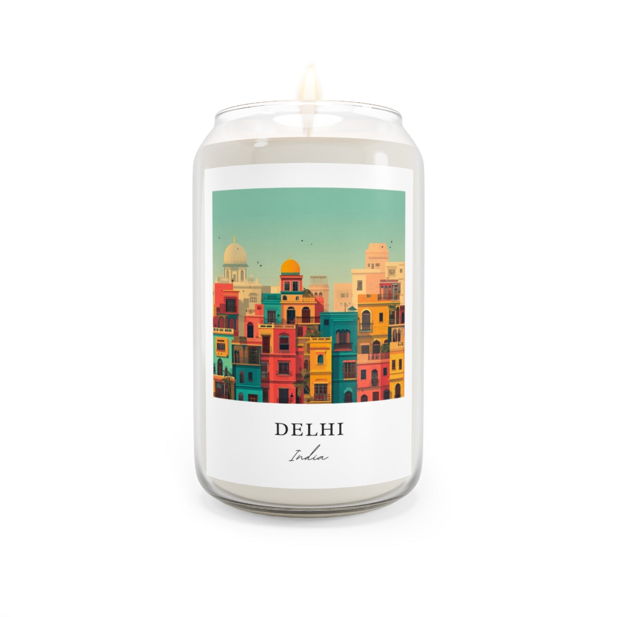 Delhi, India scented soy candle