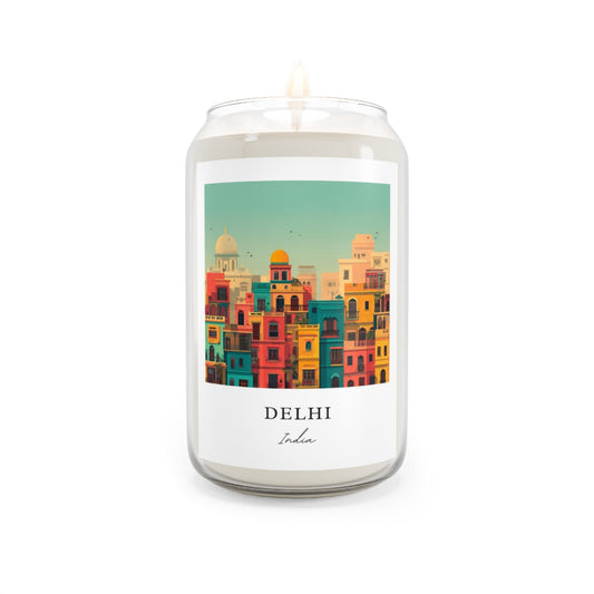 Delhi, India scented soy candle