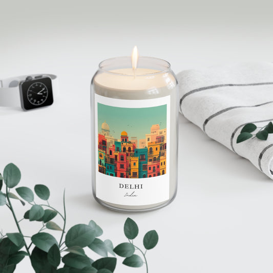 Delhi, India scented soy candle