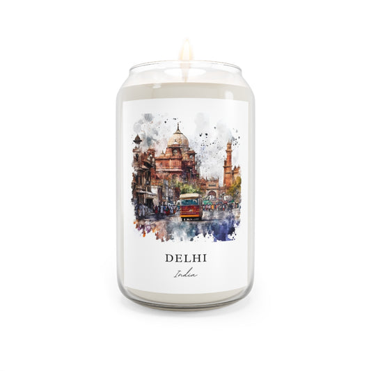 Delhi, India scented soy candle