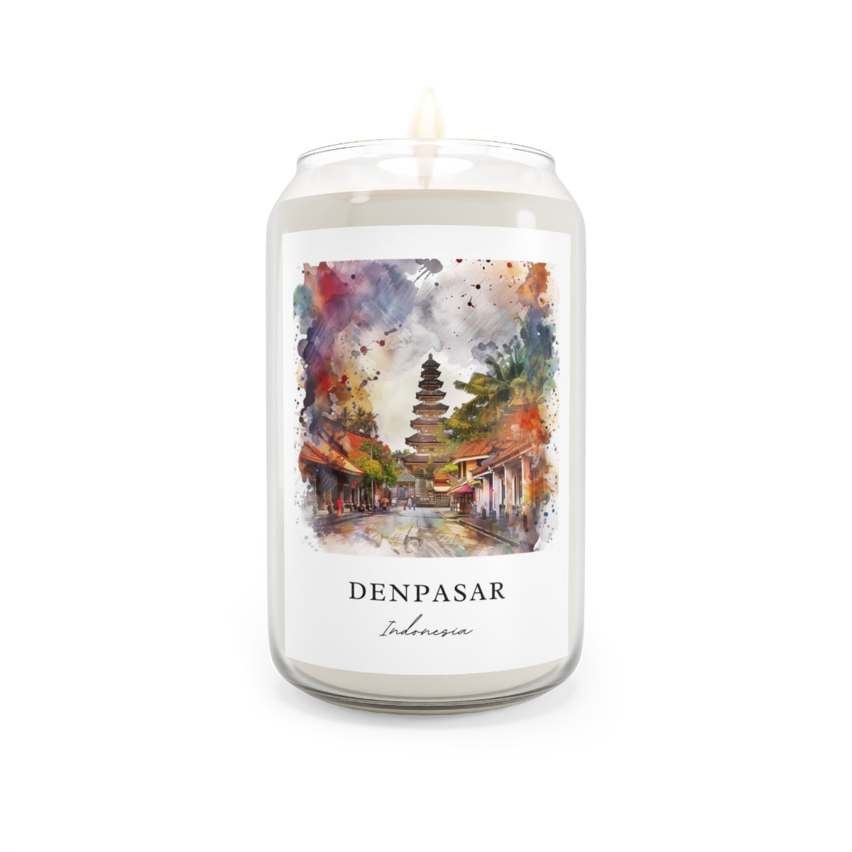 Denpasar, Indonesia scented soy candle