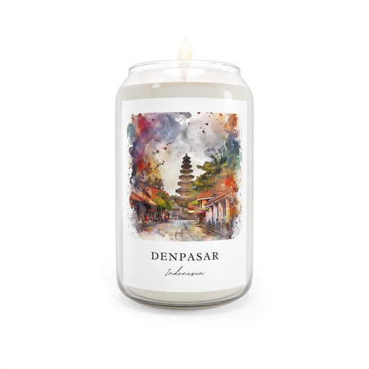 Denpasar, Indonesia scented soy candle