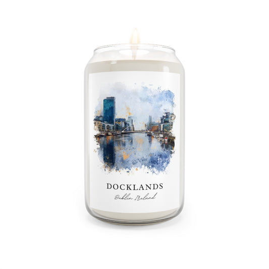 Docklands, Dublin Ireland scented soy candle