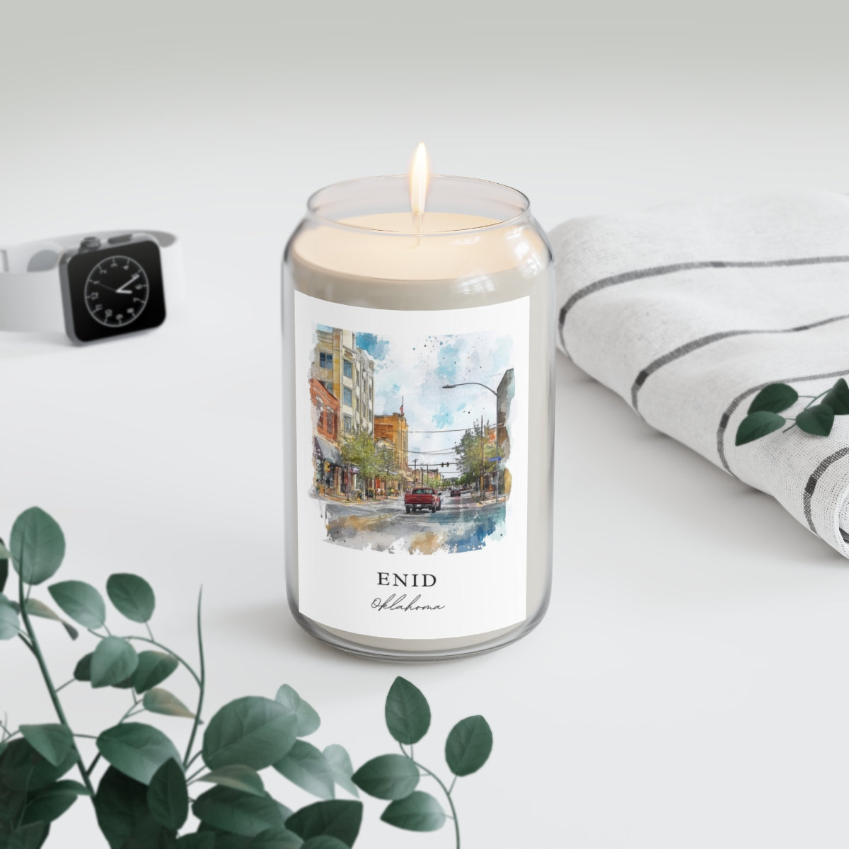 Enid, Oklahoma scented soy candle