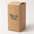 Load image into Gallery viewer, A cardboard box with the text "Place & Wick" printed on it.

