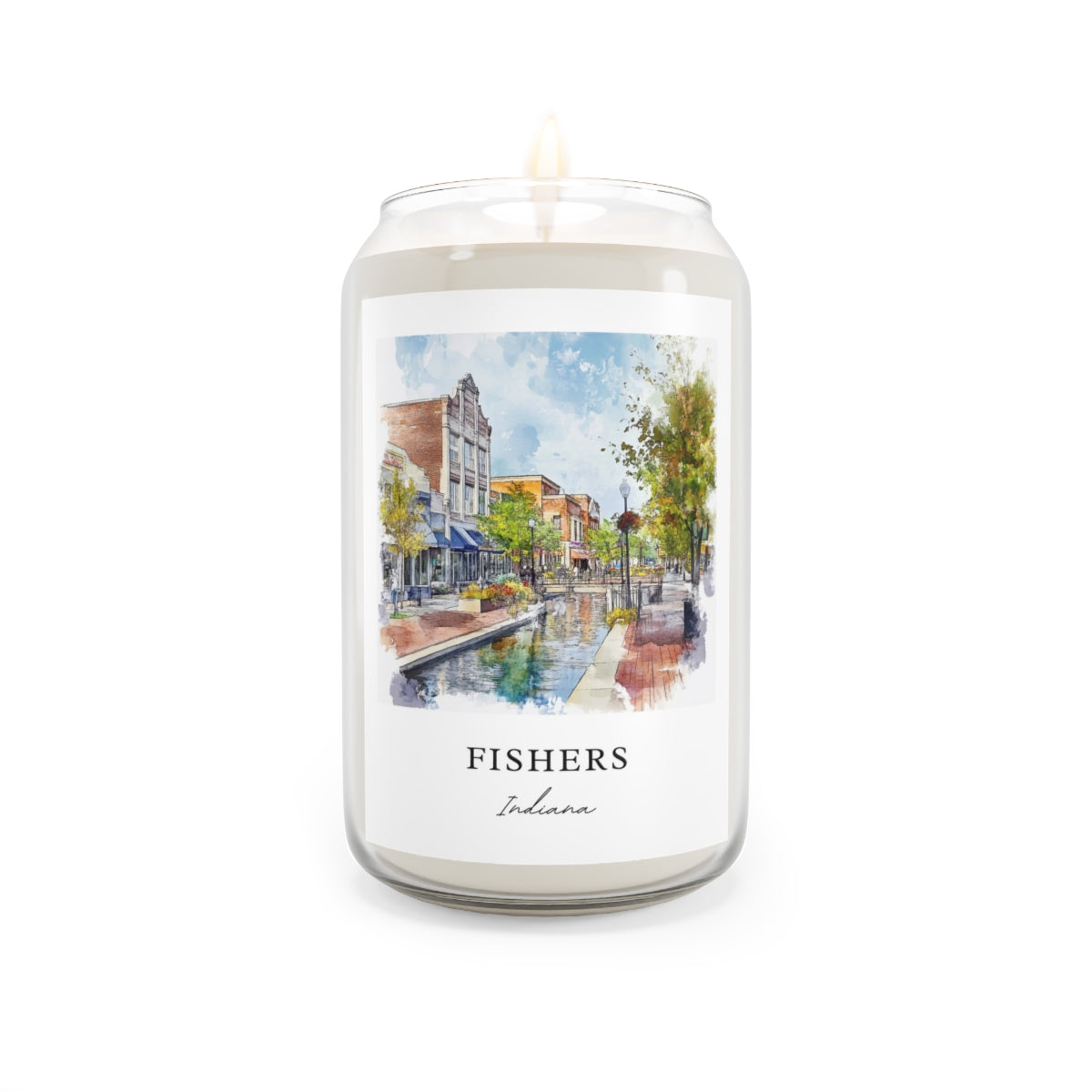 Fishers, Indiana scented soy candle