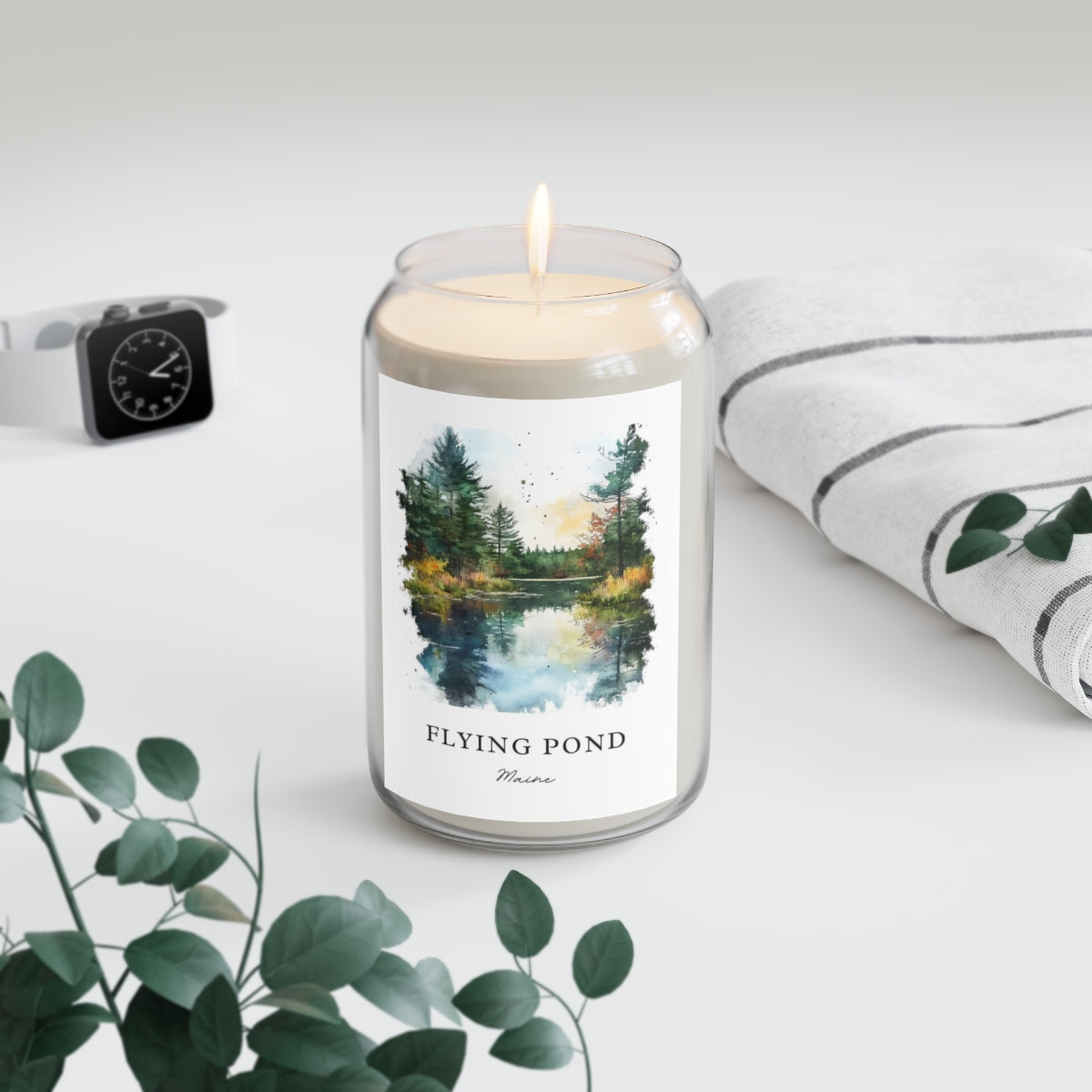 Flying Pond, Maine scented soy candle