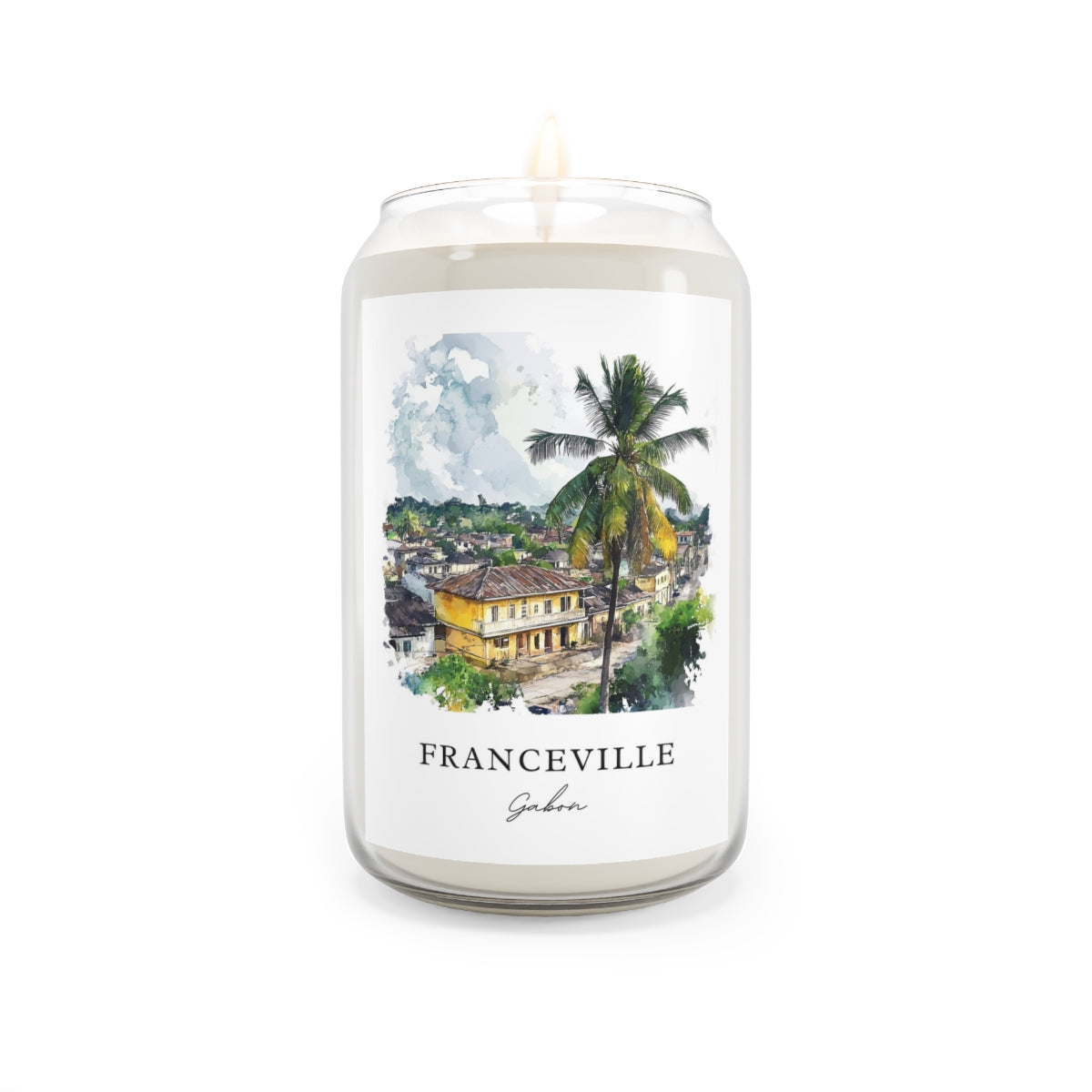 Franceville, Gabon scented soy candle