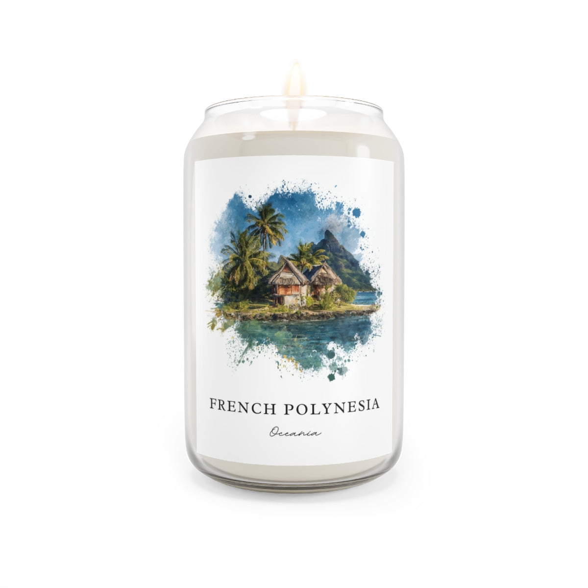 French Polynesia, Oceania scented soy candle