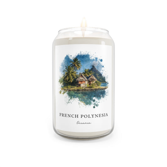 French Polynesia, Oceania scented soy candle