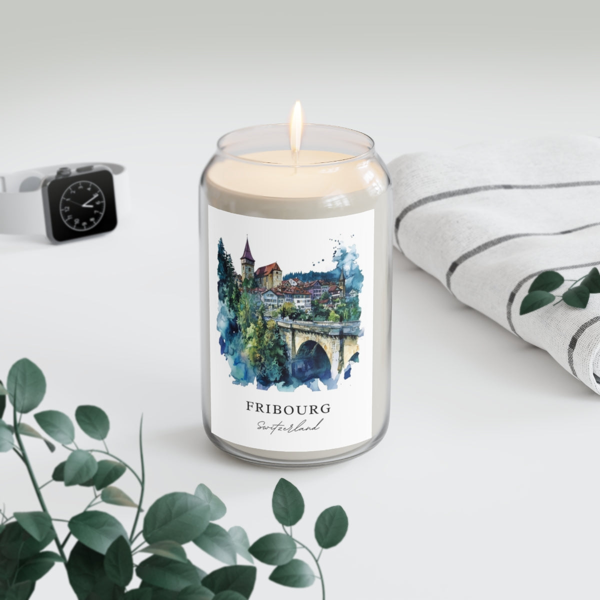 Fribourg, Switzerland scented soy candle