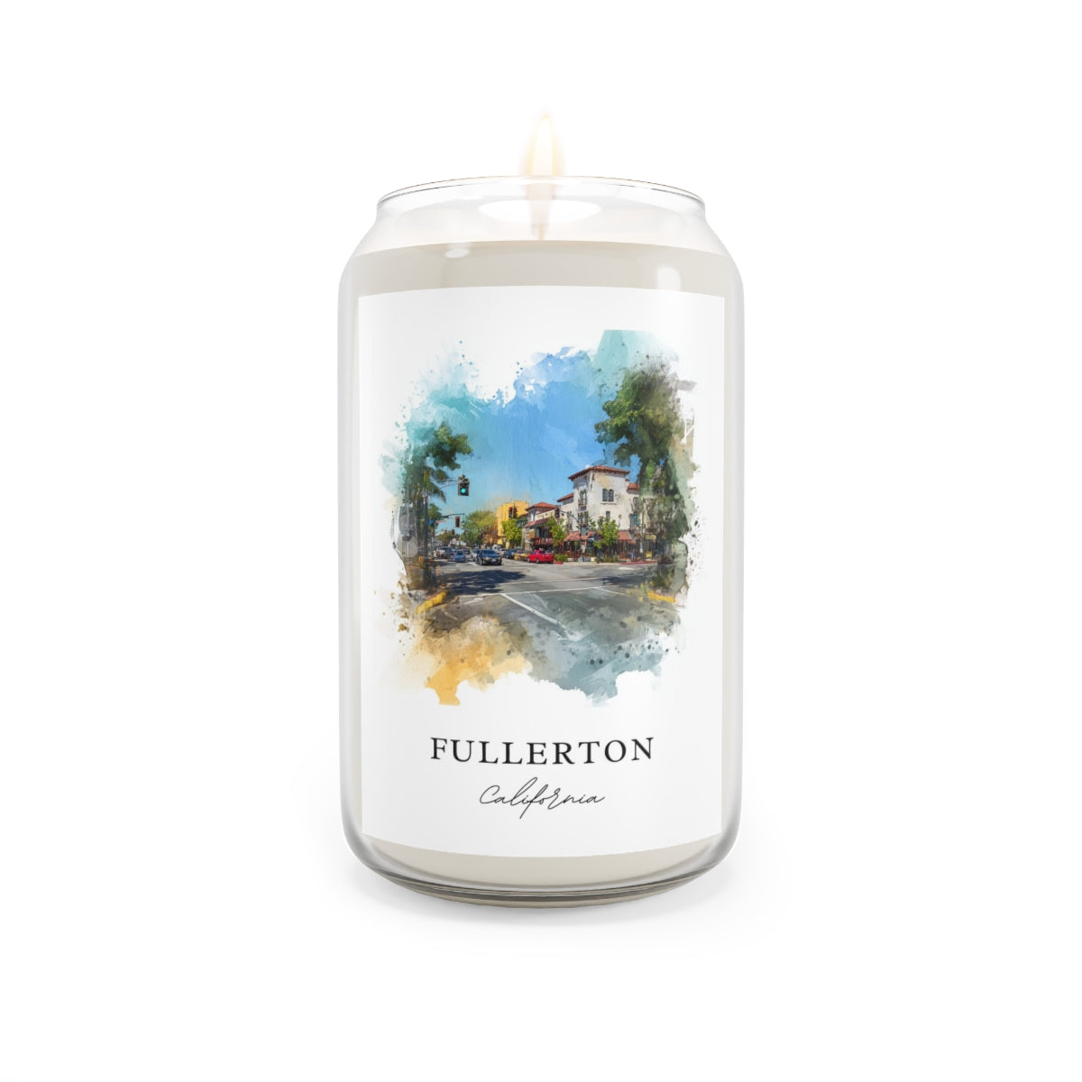 Fullerton, California scented soy candle