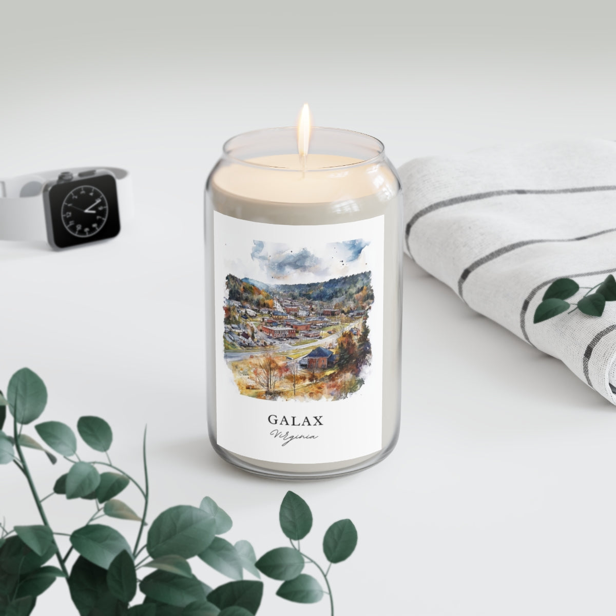 Galax, Virginia scented soy candle