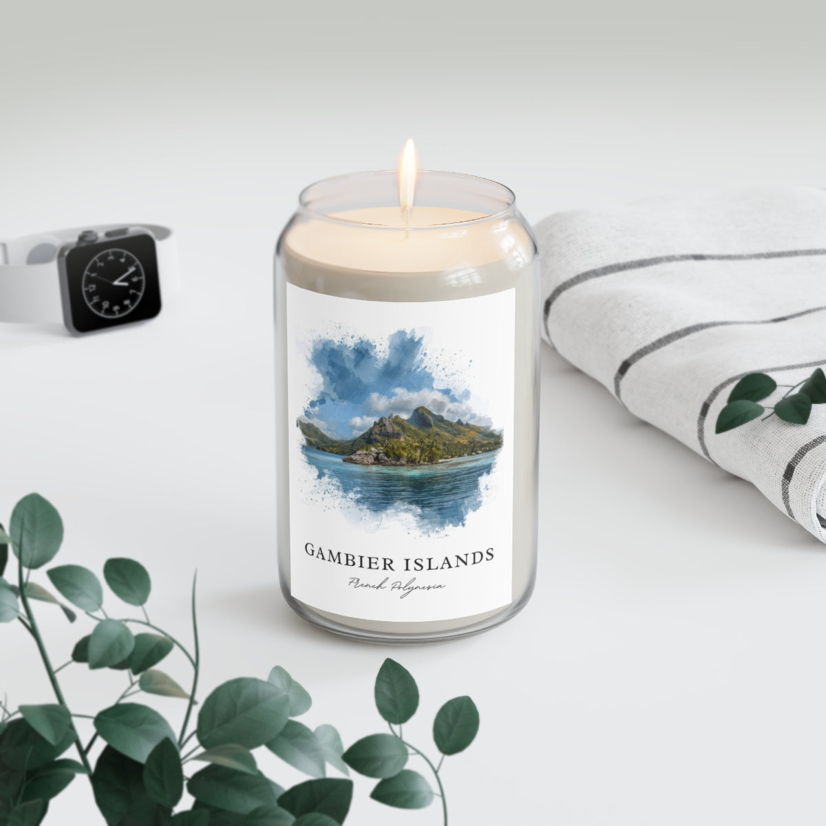 Gambier Islands, French Polynesia scented soy candle
