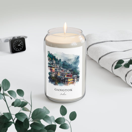 Gangtok, India scented soy candle