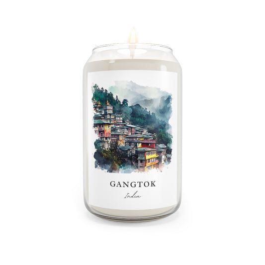 Gangtok, India scented soy candle