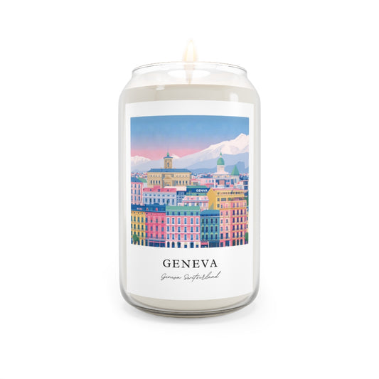 Geneva, Geneva Switzerland scented soy candle