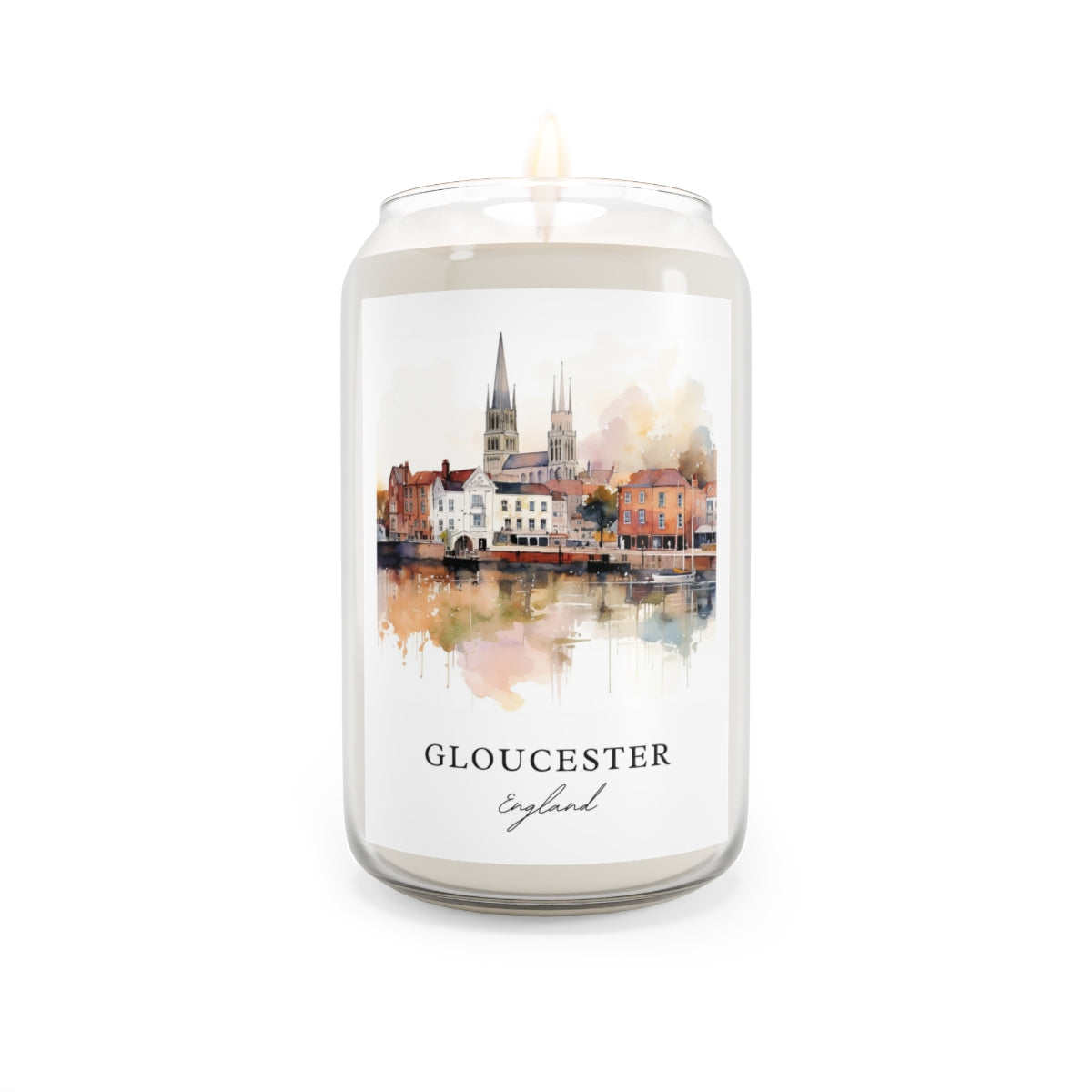 Gloucester, England scented soy candle