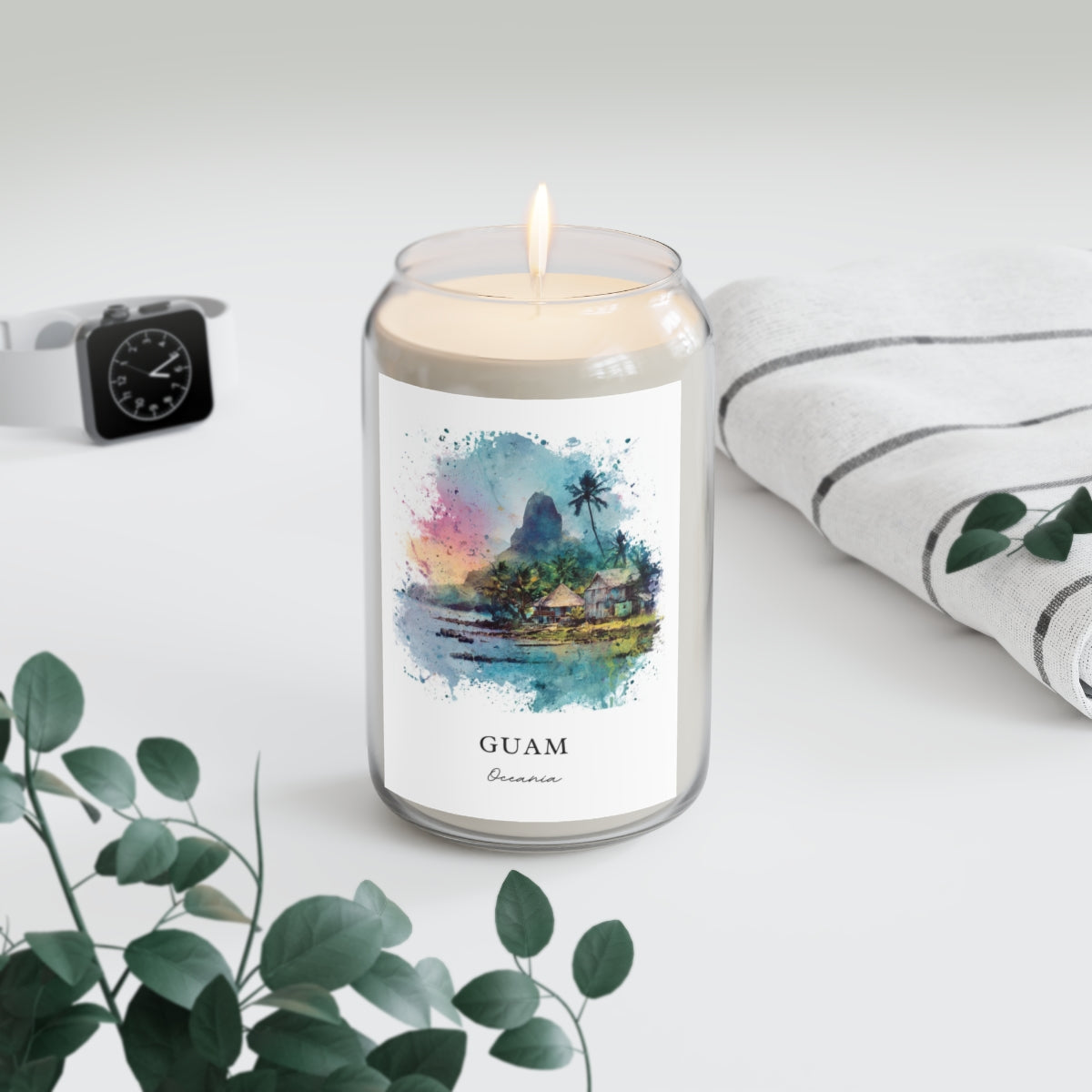 Guam, Oceania scented soy candle