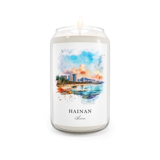 Hainan, China scented soy candle
