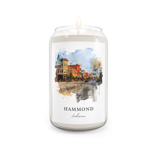 Hammond, Indiana scented soy candle