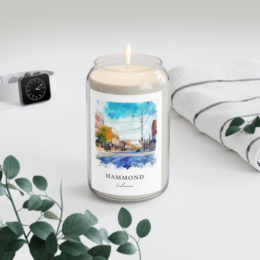 Hammond, Indiana scented soy candle