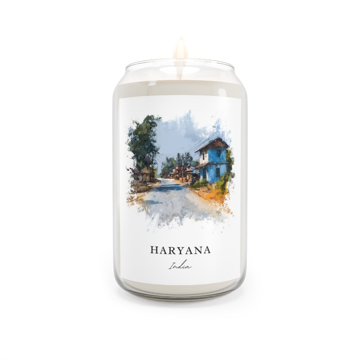 Haryana, India scented soy candle