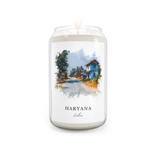 Haryana, India scented soy candle