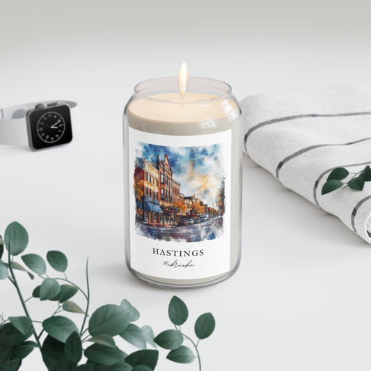 Hastings, Nebraska scented soy candle