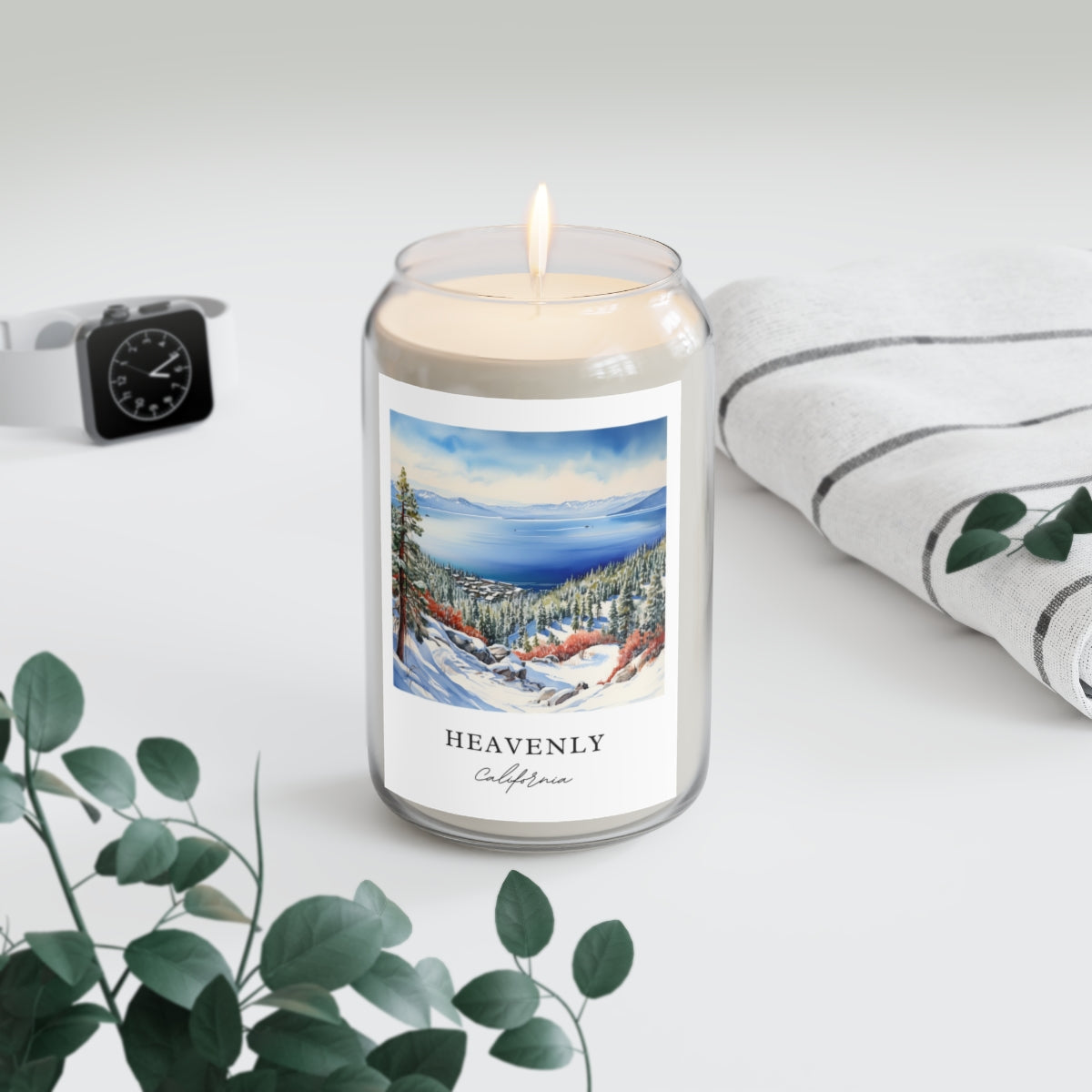 Heavenly, California scented soy candle