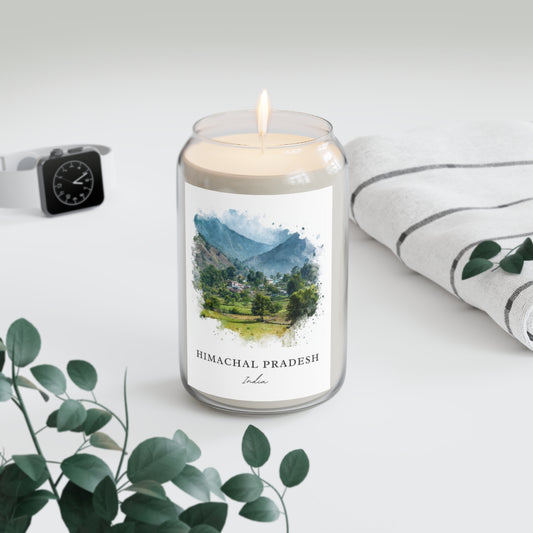 Himachal Pradesh, India scented soy candle