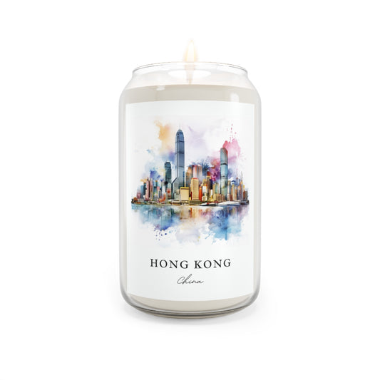 Hong Kong, China scented soy candle