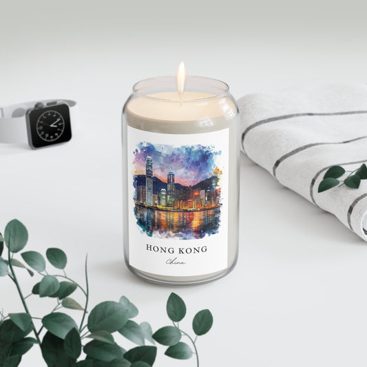 Hong Kong, China scented soy candle