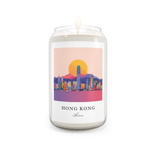 Hong Kong, China scented soy candle