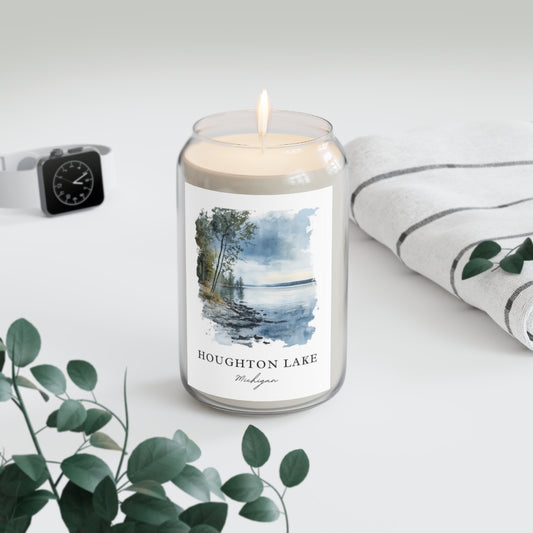 Houghton Lake, Michigan scented soy candle