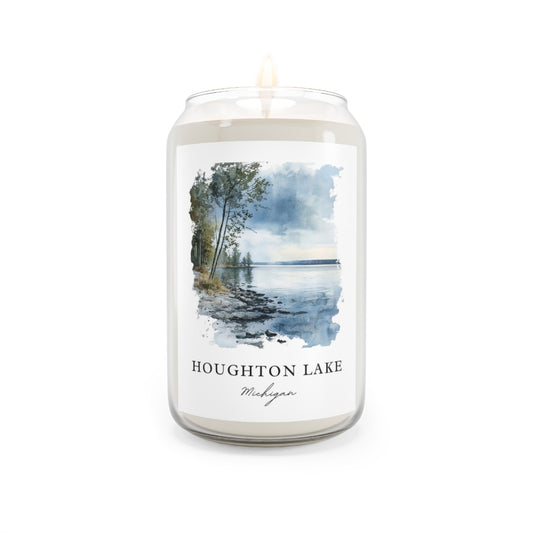 Houghton Lake, Michigan scented soy candle