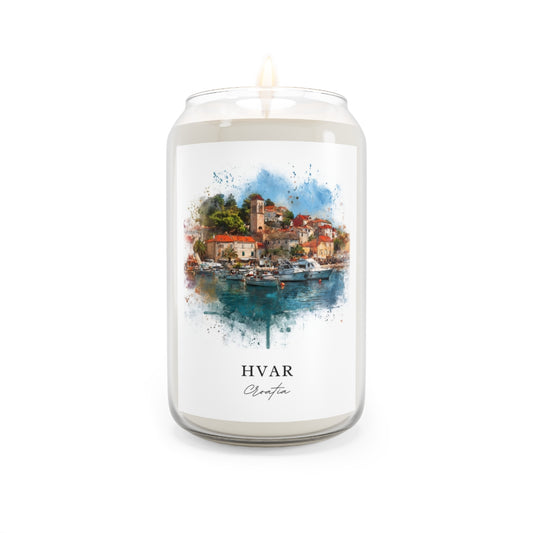 Hvar, Croatia scented soy candle