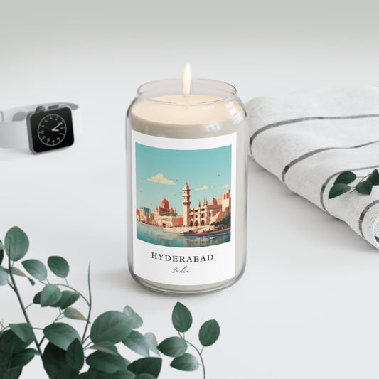 Hyderabad, India scented soy candle
