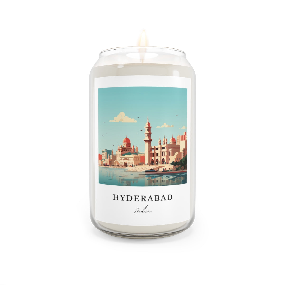 Hyderabad, India scented soy candle