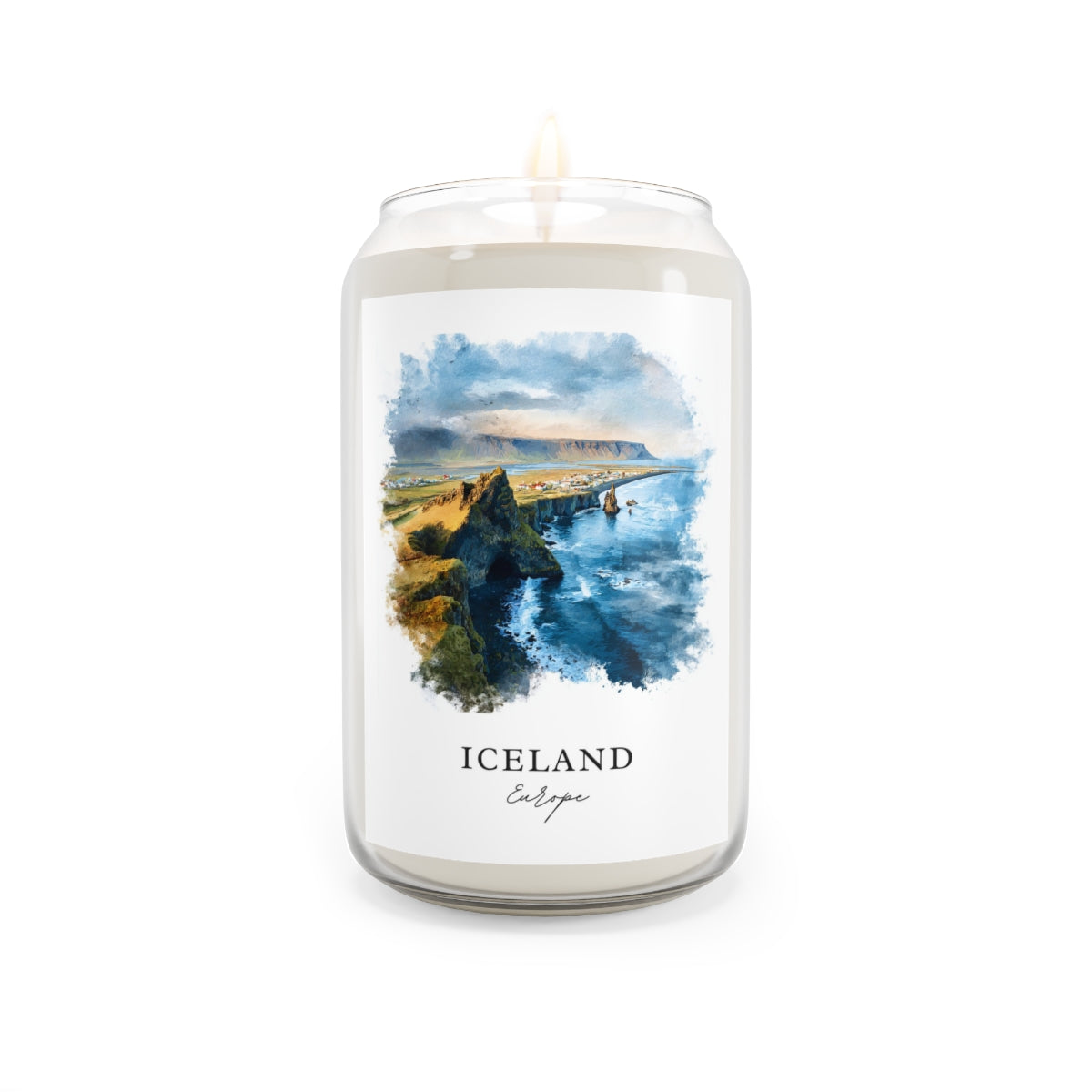 Iceland, Europe scented soy candle