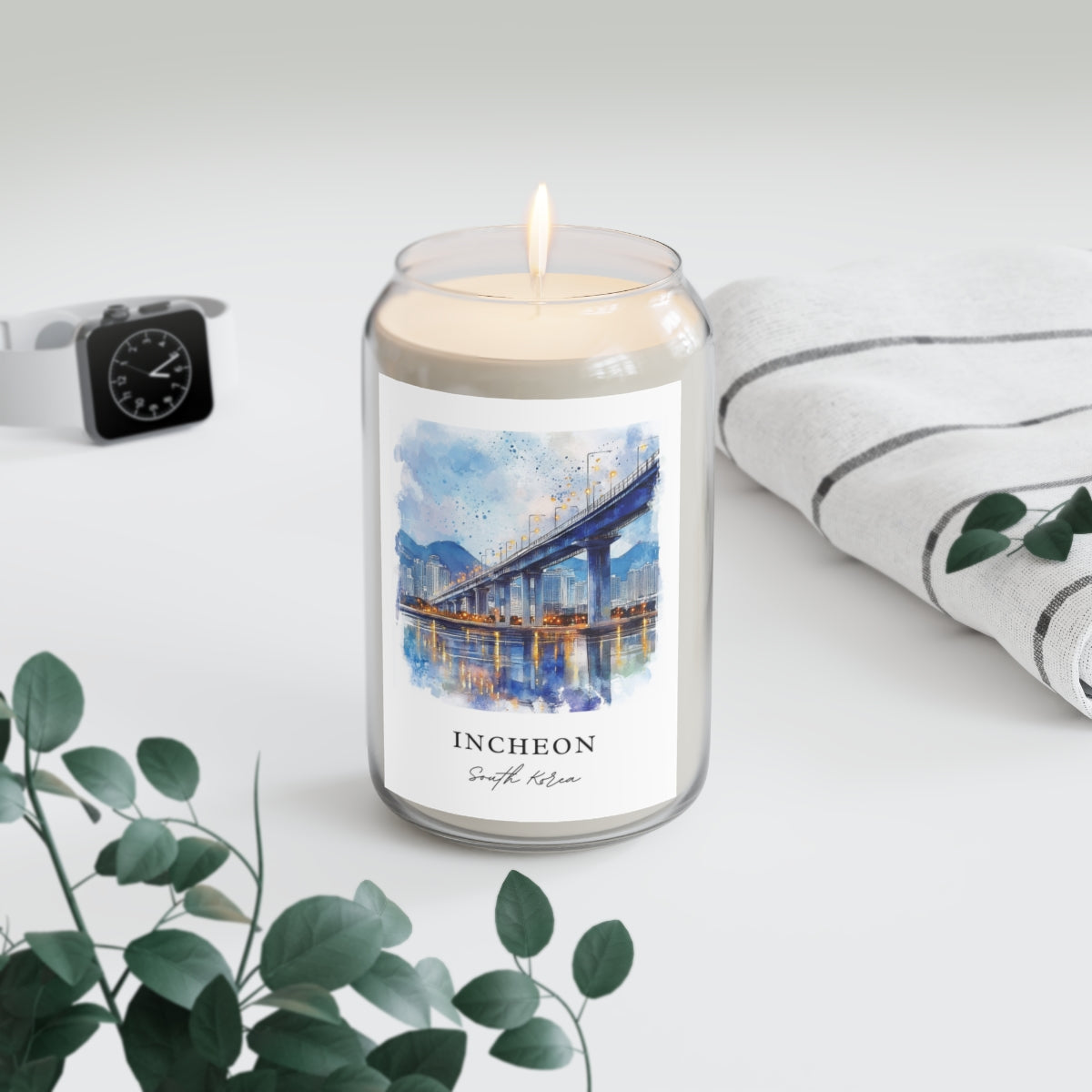 Incheon, South Korea scented soy candle