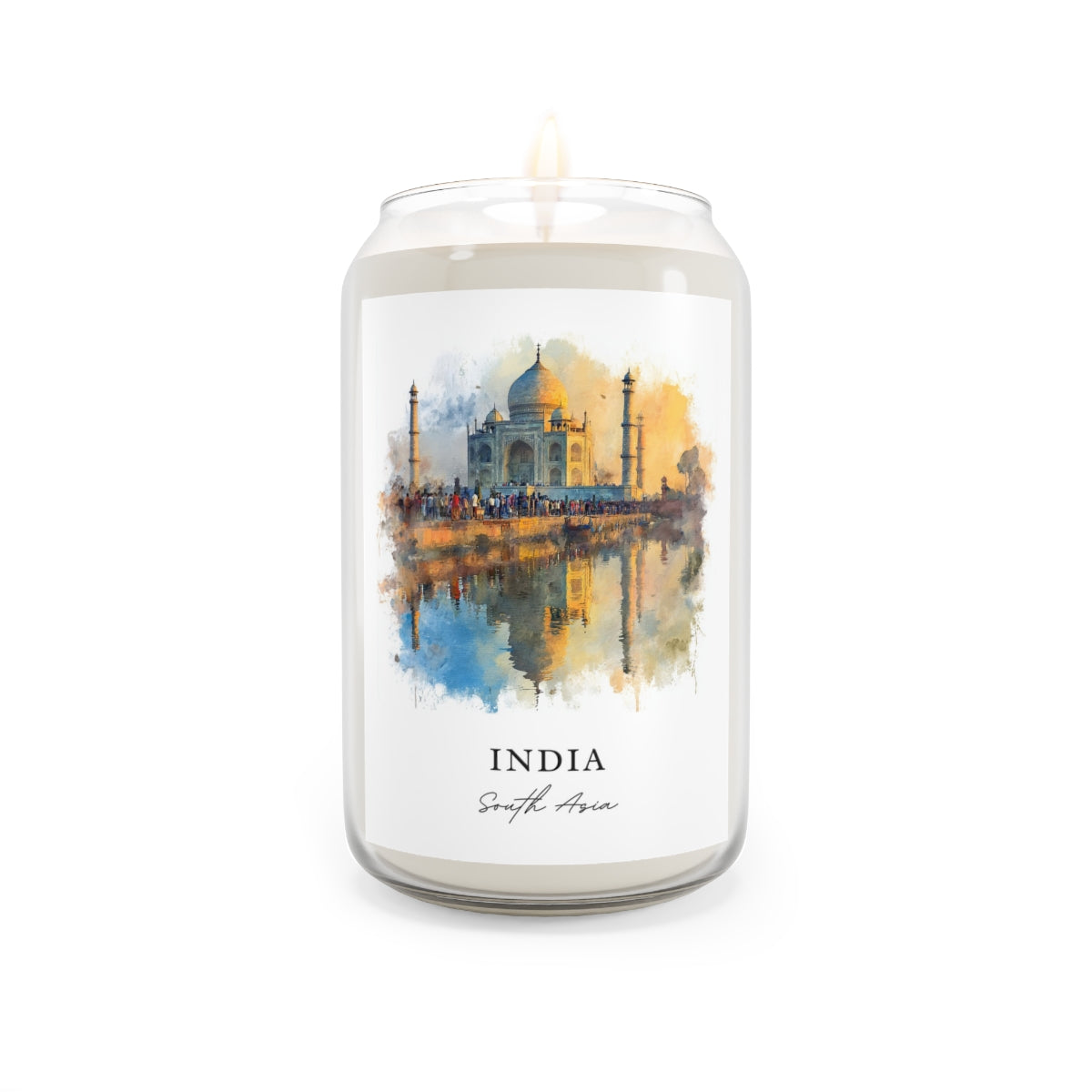 India, South Asia scented soy candle